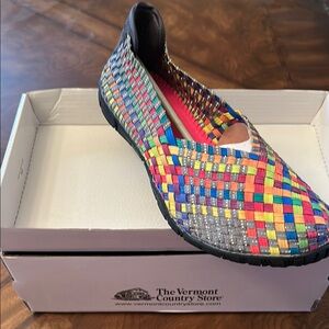 Multicolor Woven Slip-On Shoe